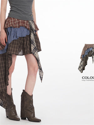 Liber Summer Women's Plaid Skirts