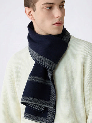 Écharpes en laine à rayures et à carreaux