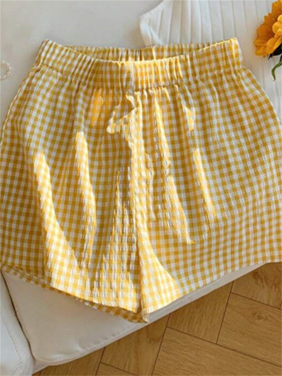 Liber Summer Women's Plaid Shorts