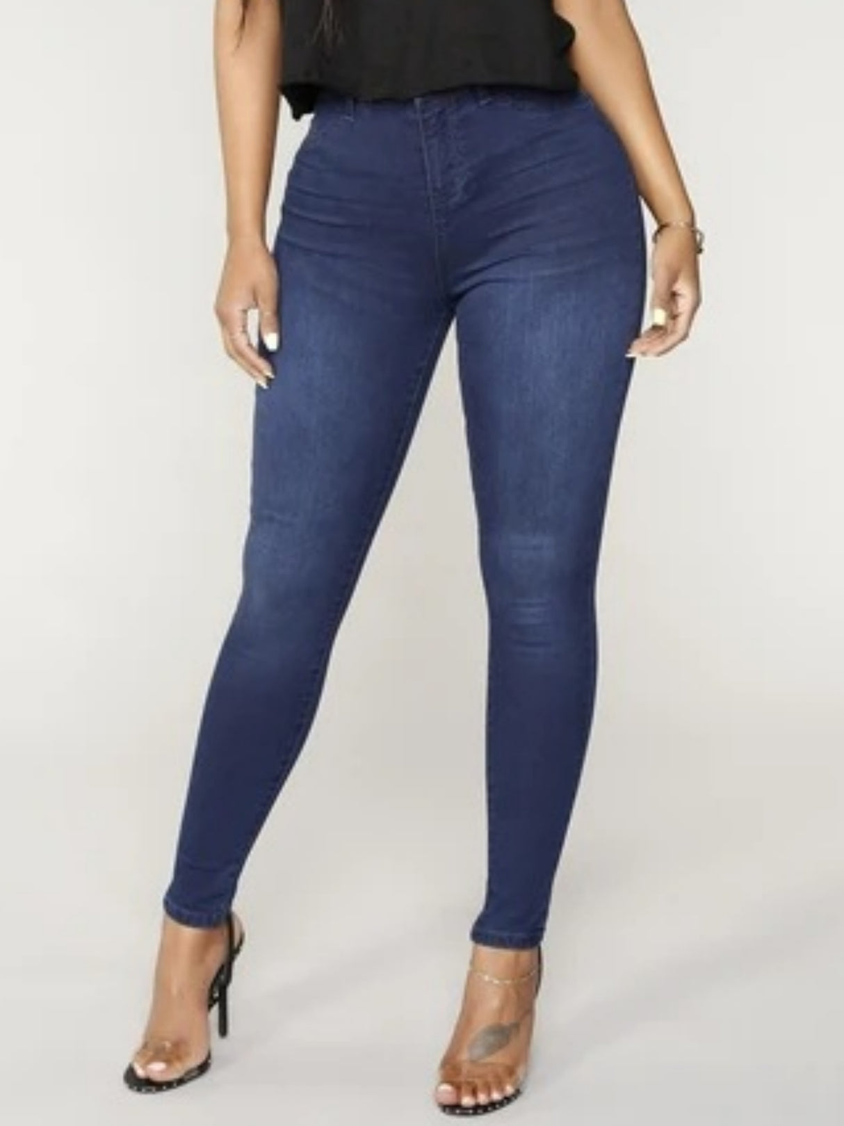 Washed Stretch Slimming Pencil Pants Jeans