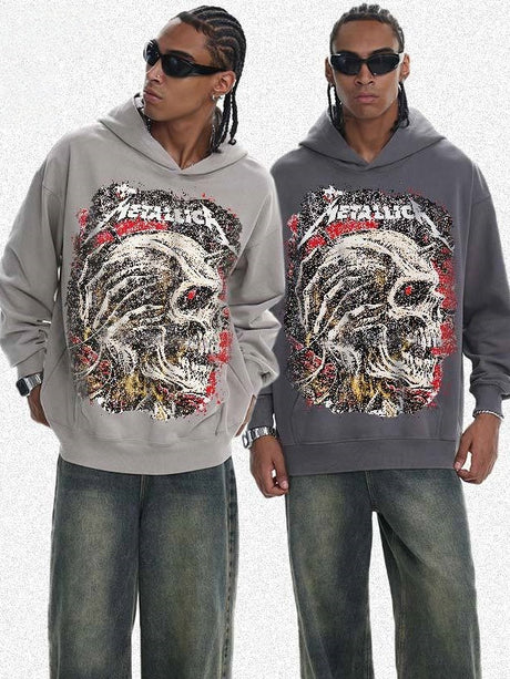 American High Street Retro Printed Casual Sweatshirts