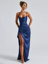 Satin Camisole Sexy Slit Dinner Party Long Dress