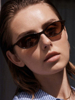 Oval-shaped Small-framed Sunglasses