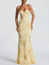 Printed Camisoles Waist-cinching And Hip-hugging Maxi Dresses