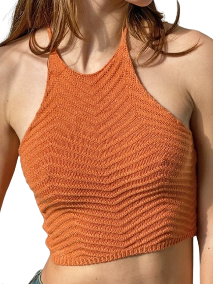 Liber Spring Women's Navel Solid Color Tank tops&Camis