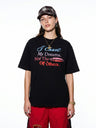 Gradient Letter Printed Oversize T-shirts
