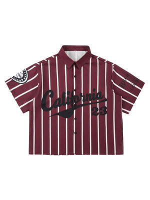 Stripes Printed Cropped Shirts