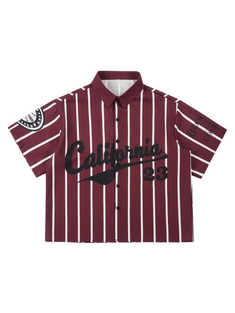 Stripes Printed Cropped Shirts