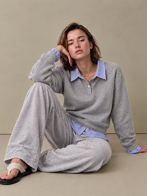 Striped Faux Two-piece Patchwork Sweatshirt