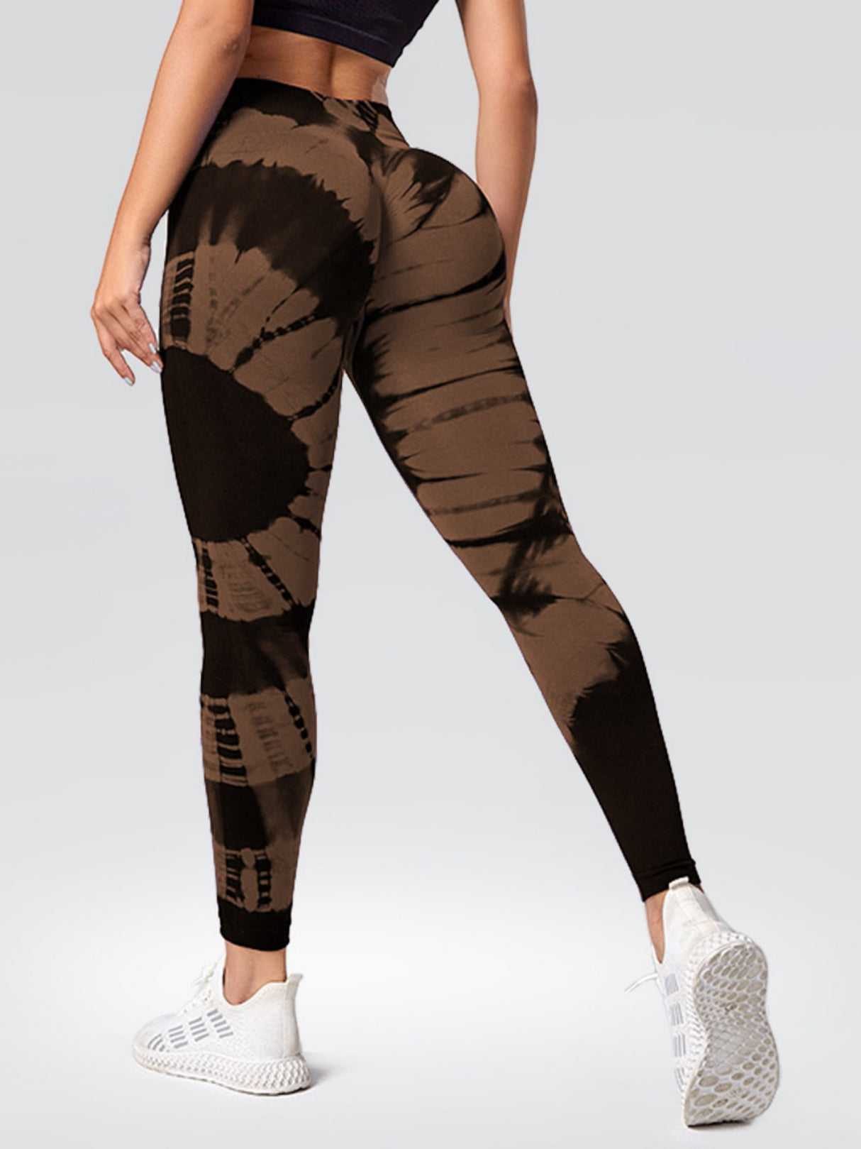 Seamless Tie-dye Jacquard High-waisted Hip Lift Exercise And Fitness Yoga Pants