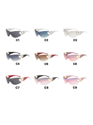Heart-shaped Frameless Fashion Glasses