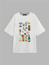 Liber Summer Women's Hip-Hop Printed Round Neck Short Sleeve Loose T-Shirt