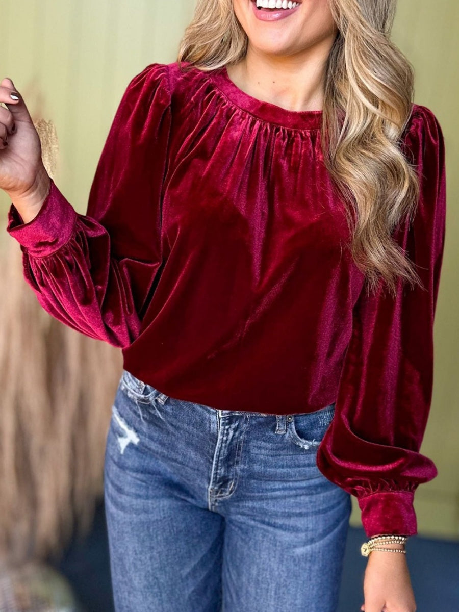 Hood Crew Neck Long Sleeve Splicing Velvet T-shirts