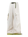 Color-blocked Patchwork Loose-fit Cargo Trousers