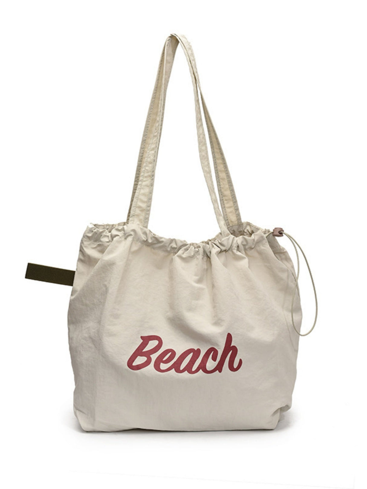 Letter Print Large Capacity Lightweight Drawstring Shoulder Bag