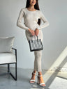 Round Neck Knitted Slim Fit Everyday Long Dress