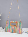 Colorful Straw Tote Bag For Vacation