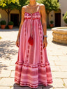 Applique Crochet Splicing Camisoles Maxi Dresses