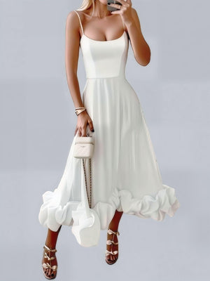 Large Skirt 3D Flowers Camisoles Maxi Dresses