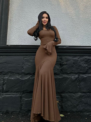 Liber Autumn Women's Splicing Maxi Dresses