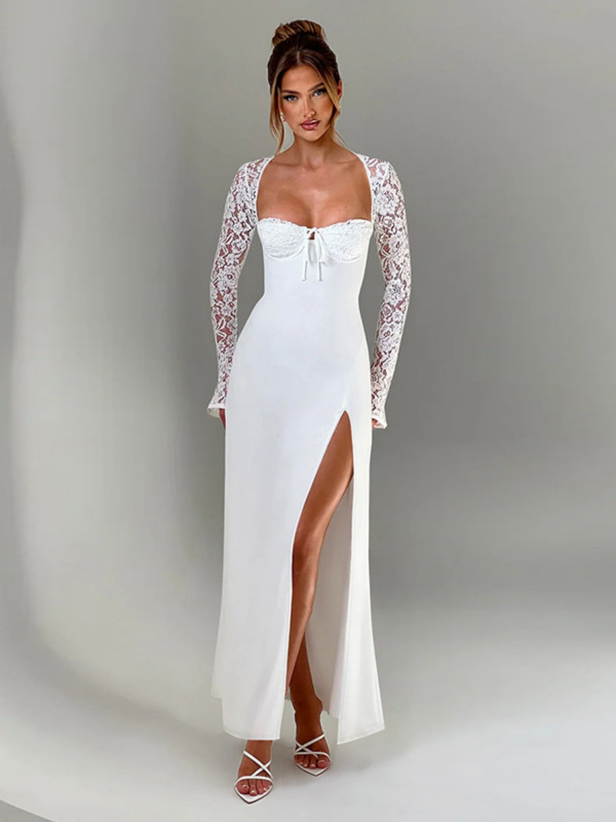 Liber Autumn Women's Slit Maxi Dresses