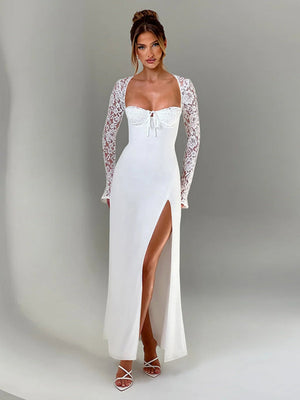 Liber Autumn Women's Slit Maxi Dresses