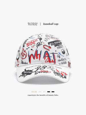 Ins Cartoon Graffiti Print Baseball Cap