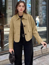 Brown Pocket Long sleeve Jackets