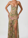 Camisoles Mesh Floral Resort Style Maxi Dresses