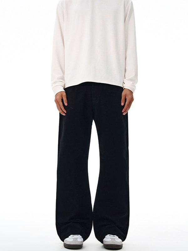 Liber Autumn Men's Pocket decoration Solid Color Pants