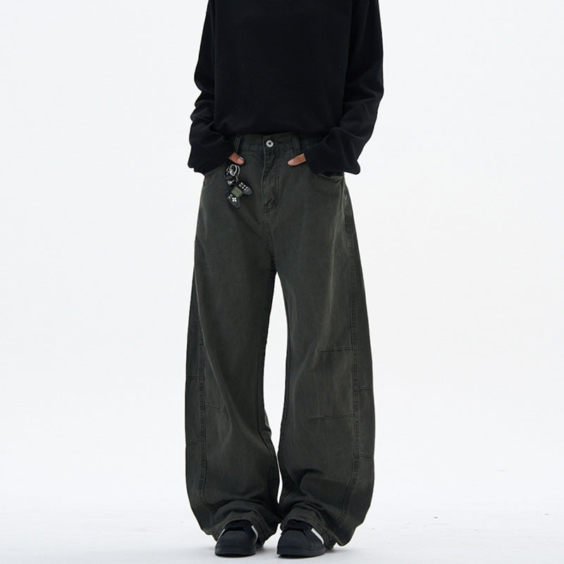 Deconstruction Machete Loose Silhouette Vintage Floor-length Pants