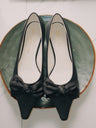 BIUCILI French-style Elegant And Romantic Pointed-toe Silk Satin Kitten Heel Flats For Early Spring.