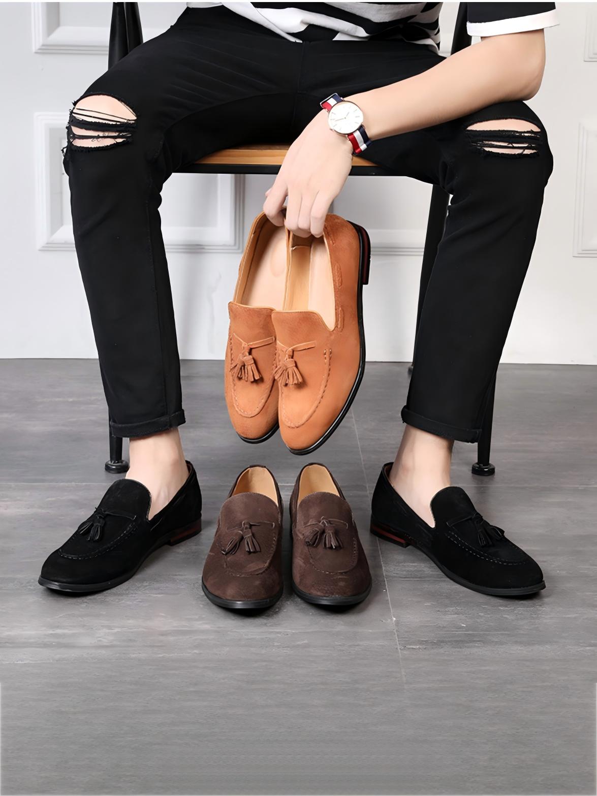 Suede Tassel Slip-on Loafers