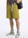Drawstring Work Clothes Scimitar Shorts