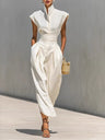 High Neck, Loose Fit, Sleeveless Maxi Dresses