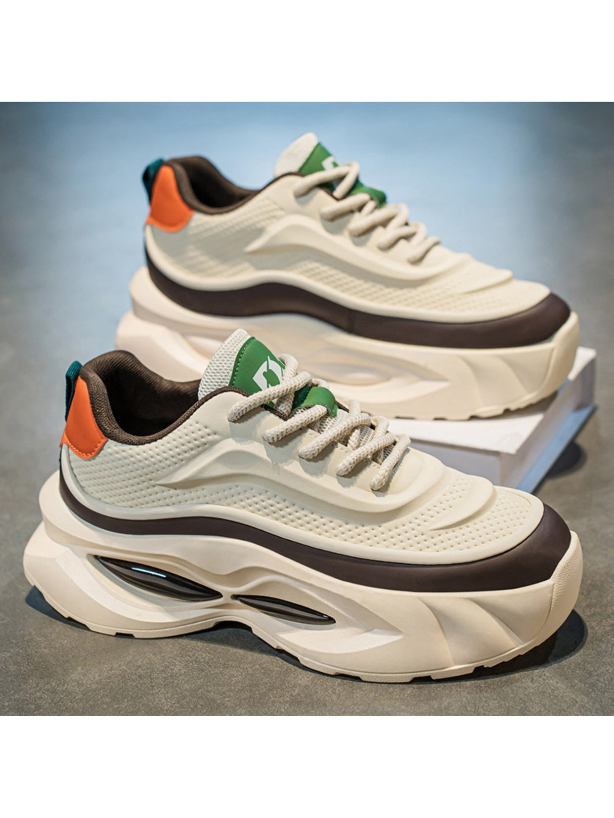 Liber Four Seasons Colorblock Thick-soled Men's Casual Sports Shoes