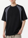 Color-blocked Patchwork Breathable Loose-fit Quick-drying T-shirts