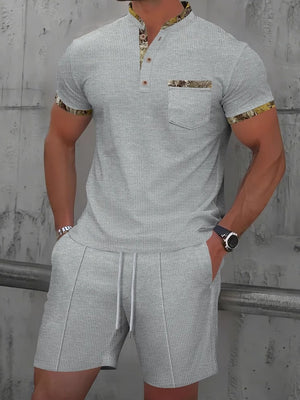 Solid Color Leisure 2-piece Sets Set
