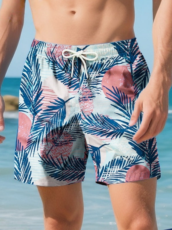 Printed Loose-fit Quick-drying Beach Shorts