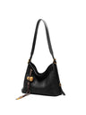 A Hobo Bag Made Of Vegetable-tanned Cowhide With Magnetic Pockets, Perfect For Crossbody, Tote, Or Shoulder Use. A Spring Women's Bag.