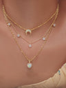 Multi-Heart Moon Alloy Necklace