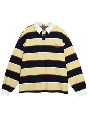 Liber Autumn Neutral wear Contrasting colors Stripes Polo Shirts