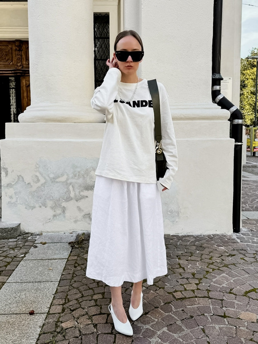 A-Swing Pocket White skirt
