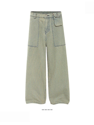 Stripes Large Pockets Cargo Trousers