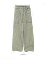 Stripes Large Pockets Cargo Trousers