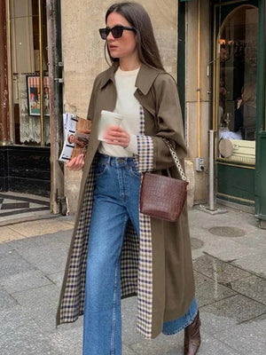 Old Lattice lining Mid-length Trench Coats