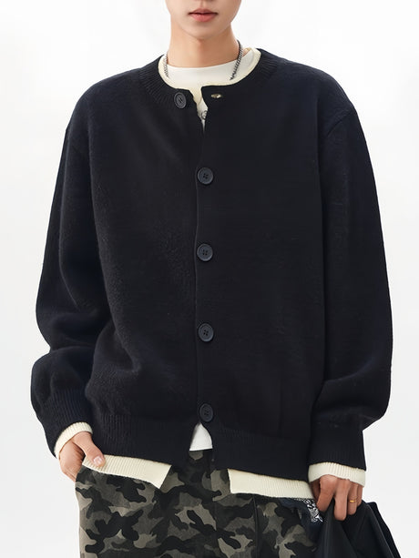 Retro Fake Two Pieces Loose Cardigans