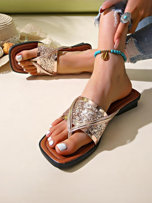 Sequined Flip-flops