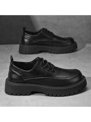 Liber Four Seasons Thick-Sole Men's Black Shoes