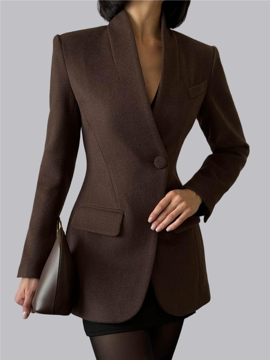 Single Buckle Slim Fit Pocket Long Sleeve Workplace Formal Custom-made Suit Jacket